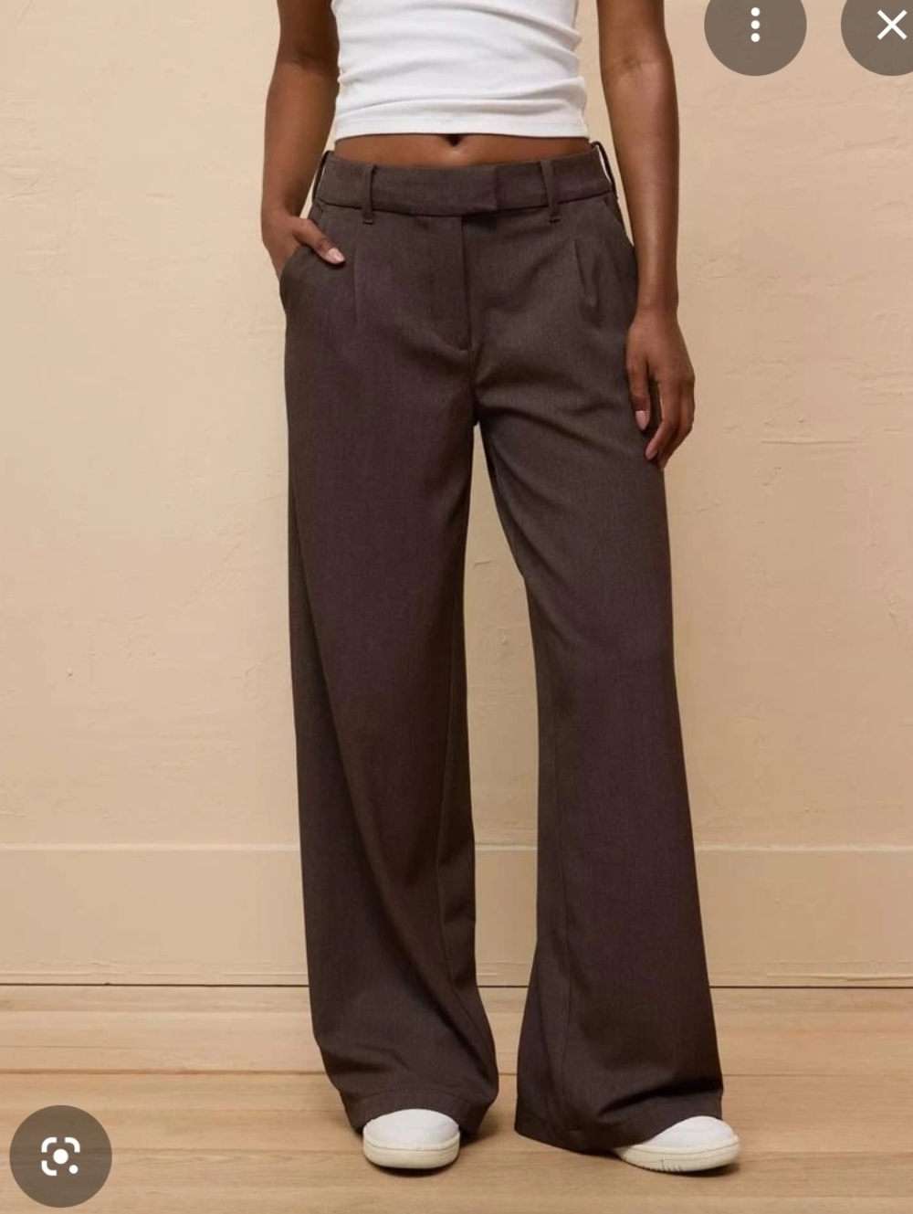 AE Poppy Trouser Wide-Leg Pants in Olive Moss